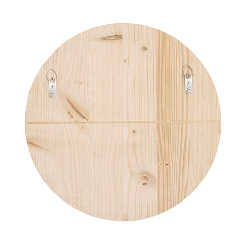 NoJo Be Brave Little One Tan & White Round Wood Nursery Wall Decor, Tan, White
