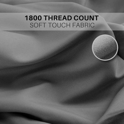 Secura Everyday Luxury Queen Bed Sheet Set 4 Piece - Soft Microfiber 1800 Thread Count 16" Deep Pocket Sheet Sets - Hypoallergenic, Wrinkle & Fade Resistant (Gray)
