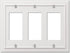 Amerelle 94RRRW Continental Wallplate, 3 Rocker, Cast Metal, White, 1-Pack