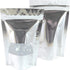 QQ Studio 100 Shiny Colored Aluminum Mylar Foil Clear Window Reclosable QuickQlick Stand-Up Bags (4.25" x 6.25", Silver)