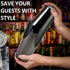 Stainless Steel Pro Boston Shaker - 2 Piece Unweighted 18oz & Weighted 28oz Martini Drink Shaker Kit for Bartender - Black