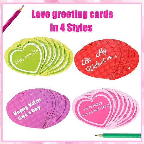 Kids Valentine Toy Cars Set, 28Pcs Animal Pull Back Cars Filled Hearts and Valentine Cards in 4 Colors for Kids Valentine Classroom Gift Exchange/Valentine Party Favors/Game Prizes/Carnivals Gift