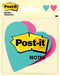 Post-it Super Sticky Notes, 3 in x 3 in, Heart Shape, Assorted Colors, 75 Sheets/Pad, 2 Pads/Pack (7350-T-HRT)