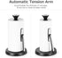 Hystun Standing Paper Towel Holder Tension Arm Paper Towel Holder Stainless Steel Single Tear Paper Towel Holder Countertop Roll Dispenser for Kitchen Countertop & Dining Room Table Black