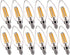 FLSNT B11 E12 LED Candelabra Base Bulbs 60W Equivalent, 4.5W Dimmable LED Candle Light Bulbs, 2700K Soft White, Pack of 12