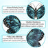 Liffy Metal Butterfly Wall Decor Outdoor Indoor Metal Wall Art Butterfly Hanging Decorations Metal and Glass Garden Theme Home Decorations for Garden Living Room Bedroom