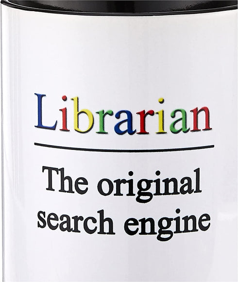 3dRose Librarian The Original Search Engine Mug, 1 Count (Pack of 1), Black