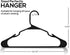 Utopia Home 50-Pack Black Plastic Hangers for Clothes - Space Saving Notched Hangers - Durable and Slim - Shoulder Grooves