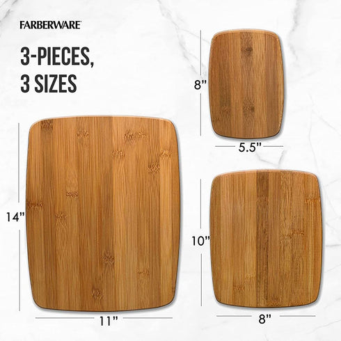 Farberware Bamboo Cutting Boards, Set of 3