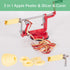 Apple Peeler Slicer Corer Apple Corer and Slicer Stainless Steel Apple Corer Slicer Peeler Fruit Peeler Apple Peelers for Kitchen Durable Alloy Apple Peeler with Powerful Suction Base Red