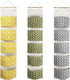 3Pcs Over The Door Hanging Storage Bag, MOTASOM Waterproof Wall Closet Organizer with 5 Pockets, Linen Fabric Wall Hanging Mounted Organizer Pocket for Room Bathroom Bedroom Kitchen