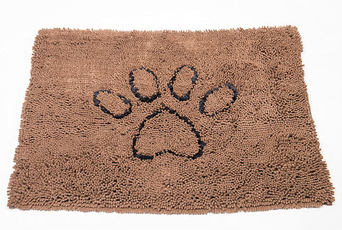 Dog Gone Smart Dirty Dog Doormat Cute Paw Print Ultra Water Absorbent Fast Drying Microfiber Small, Medium, Large and Runner Heavy Non-Skid/Slip Backing Machine Wash, Rain Snow Muddy Wet Shoes & Paws