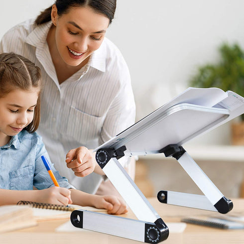 Book Stand for Reading Adjustable Textbook Stand Ergonomic Bed Book Holder for Reading with Paper Clips Desk Book Stand Free Your Hands Collapsible Book Stand for Bed
