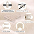 Velvet Hangers Clips Flocked Finger Clips Velvet Clothes Clips Strong Pants Hangers Clips for Slim-line Clothes Velvet Hangers (Beige,48 Pieces)