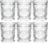 CZUMJJ 10 oz Romantic Water Glasses 6 Pack Premium Drinking Glasses Tumblers Vintage Glassware Set, Perfect for Drinking Whiskey, Juice, Beverages, Beer, Cocktail