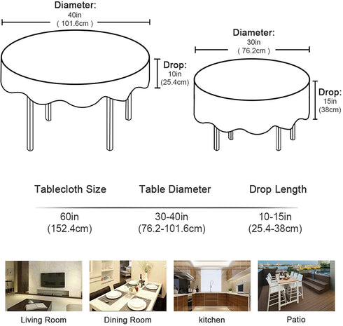 Pfrewn Valentine Day Round Tablecloth, Red Heart Mothers Day Flowers Table Cloth Cover Mat, Lace Washable Polyester 60" Dining Decorative for Holiday Home Party Wedding Picnic