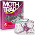 Mottenfalle Clothes Moth Traps 6-Pack - Prime Safe Non-Toxic Eco-Friendly Moth Traps with Pheromones Sticky Adhesive Tool for Wool Closet Carpet - with no Pesticides and Insecticides (Red)