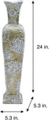 Elements 5274372 Gold Floral Decorative Metal Vase, 24-Inch, Assorted