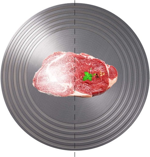ROCKURWOK Heat Diffuser for Gas Stove, Aluminum Heat Diffuser, Defrosting Tray Thawing Plate for Frozen Food, Energy Saving Heat Conducting Plate, 9.5"