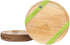 Naturally Chic Palm Leaf Trays 13 Inch Round - Bamboo Like, Eco Friendly, Disposable, Compostable and Biodegradable Serving Platters for Charcuterie Boards, Catering and Parties
