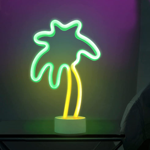 SUNYPLAY Neon Sign, Cocount Tree Led Neon Lights USB or Battery Powered LED Neon Signs for Wall Decor, Bedroom, Living Room, Bar, Party, Christmas Decorations (Cocount Tree)