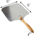Honey Can Do Fldng Pizza Peel Wdn Hndle 14" KCH-08436 Silver