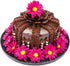 Pastry Tek 12 Inch x 1/2 Inch Thick Cake Drum, 1 Covered Edge Cake Board - Round, Grease Resistant, Black Cardboard Thick Cake Base, Durable, For Parties Or Catering - Restaurantware