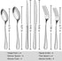 24-Piece Silverware Set with Steak Knives, Premium Stainless Steel Flatware Set for 4, Elegant Cutlery Utensil Sets, Tableware Set Include Knives Forks Spoons, Mirror Polished& Dishwasher Safe