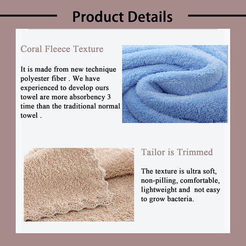 Shower Towel Sets for Bathroom,Quick-Drying-Microfiber Coral Fleece Absorbent and Ultra Soft Towel,Can Be Used For Bathroom, Sports, 2 Pack Have 4 pcs, 2 Bath Towels (27''55'') 2 Hand Towels(13''29'')