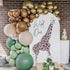 Sage Green Brown Balloon Garland Kit 140 Pcs, TOPLLON Safari Woodland Balloon Arch with Sage Green Dark Brown Beige Gold Matte Balloons for Baby Shower Safari Birthday Decorations