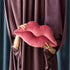 Ashler 3D Lips Throw Pillows Smooth Soft Velvet Insert Included Cushion for Couch Bed Living Room, Pink, 20 X 11 inches