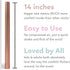 8 Pack Rose Gold Confetti Sticks | Extra Large (14 inch) | TUR Party Supplies | Bulk Colorful Confetti Wands Perfect for Weddings, Birthdays, Bachelorette Parties and Photoshoots | Now with More Confetti! | Flick Wrist to See Confetti Flutter!