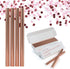 8 Pack Rose Gold Confetti Sticks | Extra Large (14 inch) | TUR Party Supplies | Bulk Colorful Confetti Wands Perfect for Weddings, Birthdays, Bachelorette Parties and Photoshoots | Now with More Confetti! | Flick Wrist to See Confetti Flutter!