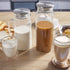 Glass Pitcher with Lid and Spout, 40 oz Glass Water Pitcher for Fridge, Glass Carafe for Iced Tea, Hot/Cold Water, Coffee, Juice, Lemonade, Small Glass Pitcher, Ideal Gift for Thanksgiving Christmas