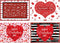 Valentine's Day Placemats Set of 4 Washable Cotton Linen Heat Resistant Table Place Mats Happy Lover Romantic Rose Love Red Placemats for Holiday Banquet Dining Kitchen Table Decor (Valentine's Day)