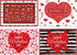 Valentine's Day Placemats Set of 4 Washable Cotton Linen Heat Resistant Table Place Mats Happy Lover Romantic Rose Love Red Placemats for Holiday Banquet Dining Kitchen Table Decor (Valentine's Day)