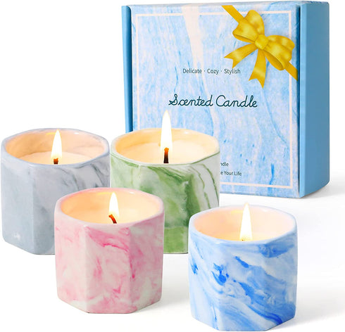 LA BELLEF‰E Scented Candles Valentines Day Gifts for Her, Ceramic Candles for Home Scented, Natural Soy Candles for Relaxing Spa, Bath Aromatherapy, Yoga
