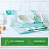 GreenLife Cooking Tools and Utensils, 5 Piece Nylon and Silicone Baking Set with Spatulas Wisk and Brush, Dishwasher Safe, Turquoise