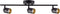 VidaLite LED Track 7W Three Bulb Fixed Rail Ceiling Lighting with Rotating Heads 3000K Modern Interior Spotlight for Kitchen Art and Living Room, 2450 Lumens, 3, Black