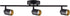 VidaLite LED Track 7W Three Bulb Fixed Rail Ceiling Lighting with Rotating Heads 3000K Modern Interior Spotlight for Kitchen Art and Living Room, 2450 Lumens, 3, Black