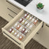 Grarry Acrylic Spice Rack Tray Insert 4 Tier Clear Spice Drawer Organizer for Kitchen Cabinets, 4 Slanted Tiers for Garlic, Salt, Pepper Spice Jars, Seasonings, Vitamins, Supplements, 1 Pack Clear