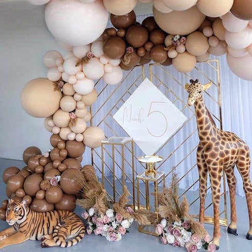 Brown Balloon Garland Arch Kit-149pcs Blush Brown White Gold Balloons for Baby&Bridal Shower, Birthday Party, Wedding, Grad, Anniversary Party