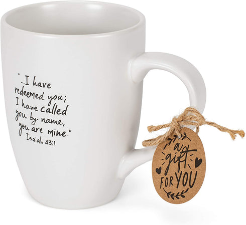 Accepted Worthy Chosen Loved Forgiven Whimsical White 14 Ounce Ceramic Mug