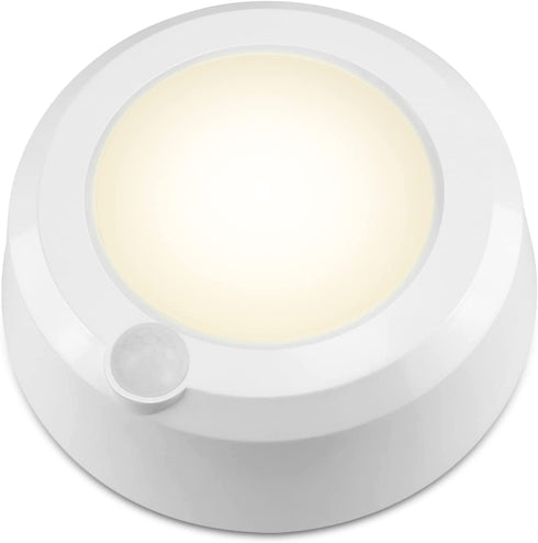 Motion Sensor Shower Light Battery Operated, Warm White Wireless Ceiling Light Fixture, Sensor ON/Off Indoor Battery Overhead Light for Pantry Bathroom Closet Hallway- 5.6 Inch