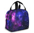 Purple Galaxy Insulated Lunch Bag for Women Lunch Box Cooler Tote Bag with Pocket Reusable Lunch Bag for Work School Hiking Picnic
