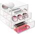 iDesign 3 Plastic Vanity, Compact Storage Organization Drawers Set for Cosmetics, Glasses, Dental Supplies, Hair Care, Bathroom, Dorm, Desk, Countertop, Office, 7" x 6.5" x 6.5"