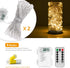 Koxly String Lights, 2 Pack Battery Operated String Lights with Remote Timer Waterproof 8 Modes 36ft 100 LED String Lights for Bedroom,Garden,Party,Xmas Tree Indoor Outdoor Decorations, Warm White