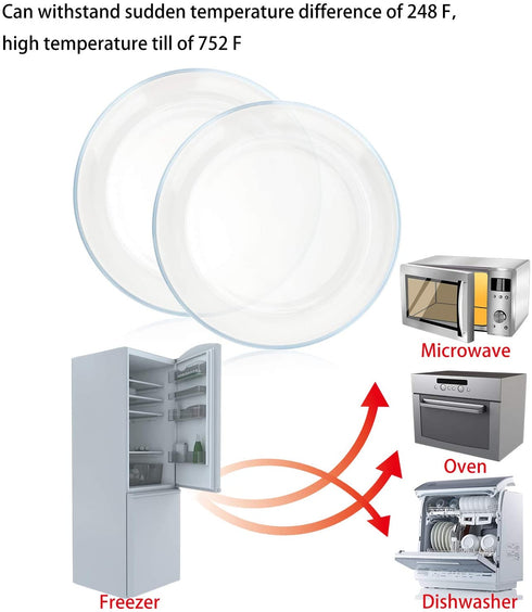 FOYO Dessert Plates, Classic Tempered Glass Dinnerware Sets, 7 Inch, Set of 3