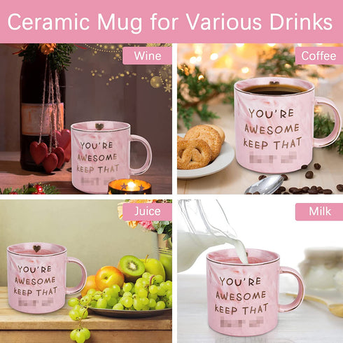 Gifts for Mom Women Wife Her,12 OZ Funny Mug Mothers Day Gifts from Daughter,Birthday White Elephant Gifts,Christmas Stocking Stuffers for Women,Awesome Valentines Day Gifts for Girlfriend Sister