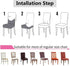TMEOG 4/6Pcs Chair Cover Stretch Removable Washable Armless Dining Room Chair Protector Cover Seat Slipcovers Solid Color/Printed for Hotel,Ceremony,Banquet,Kitchen,Restaurant,Home